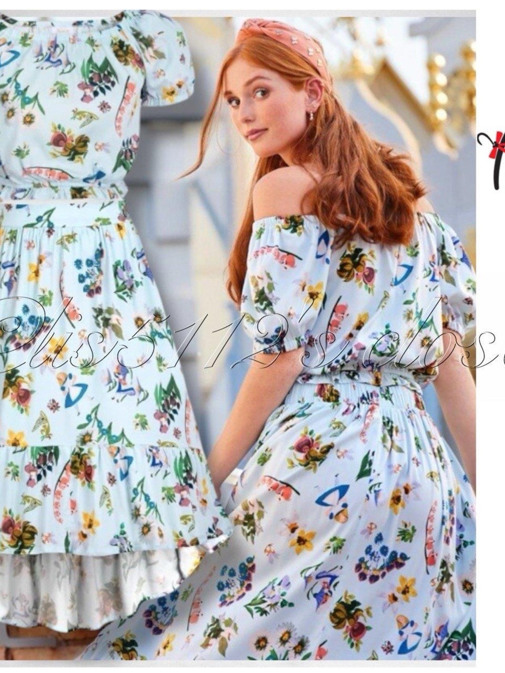 Disney Parks Mary Blair Alice in Wonderland 70th Anniversary Top & Skirt Set 3XL